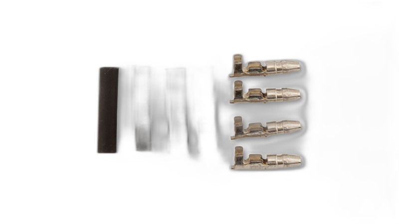 3.5 mm round plug (male) + heat shrink tubing