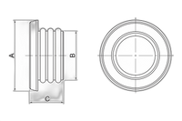 Abdeckkappen Set, für BMW RnineT CNC Frame Cap Set B
