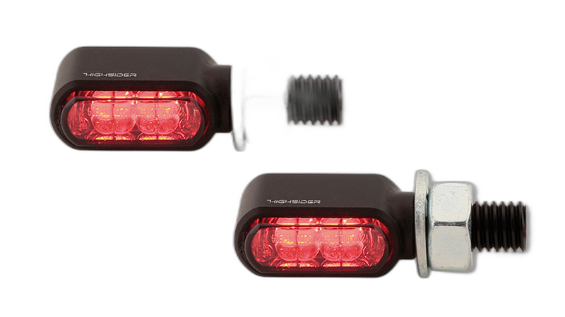 CNC 3in1 LED Rück-, Bremslicht, Blinker Little Bronx, Schwarz, getönt.