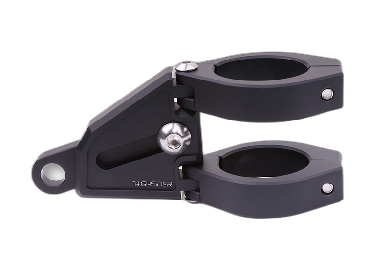 CNC Aluminum Lamp Holder Set EXTEND for Ø 35-37 mm, length-adjustable, black