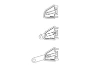 CNC Aluminum Lamp Holder Set EXTEND for Ø 42-43 mm, length adjustable, black