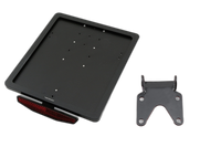 CNC License Plate Holder with Universal Mount Type 1, black anodized