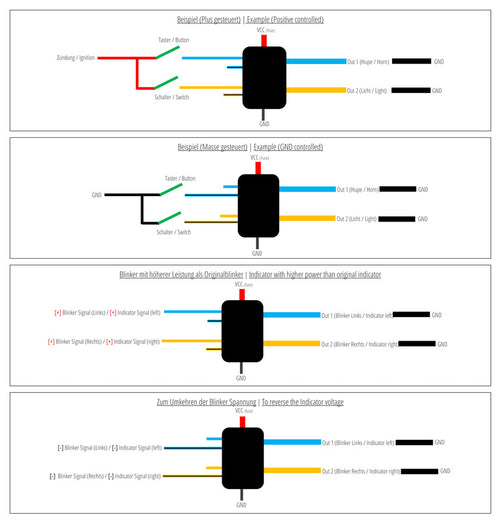 Electronic Two Channel Relay 6-14V