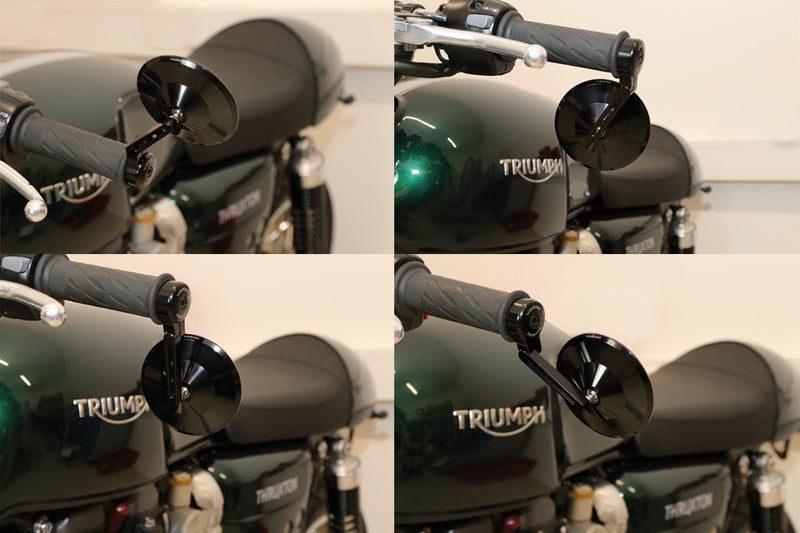 Montana 2 Bar End Mirrors Short, Black | HIGHSIDER