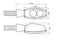 Surface LED Blinker, seidenmatt Schwarz