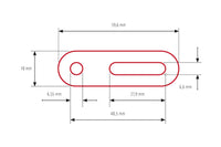 Universal Adapter für Verkleidungsspiegel, kurz