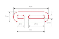 Universal Adapter für Verkleidungsspiegel, lang (Paar)