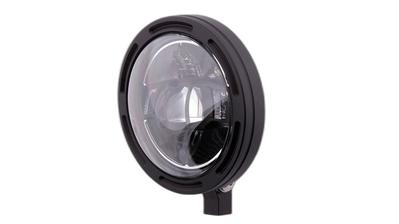 for 5 3/4 inch LED headlamp FRAME-R2 TYPE 10, black, bottom mount