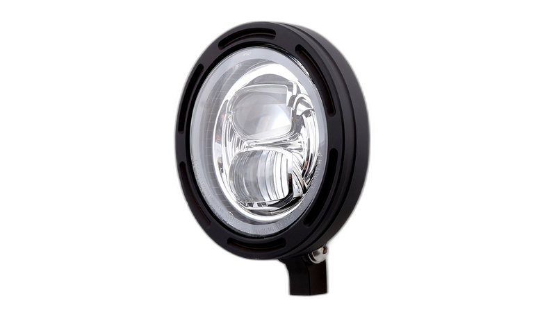 for 5 3/4 inch LED headlight FRAME-R2 TYPE 7, black, bottom mount