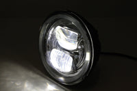 for 5 3/4 inch LED headlight FRAME-R2 TYPE 7, black, bottom mount