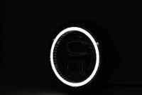pro 5 3/4 Zoll LED-Scheinwerfer PECOS TYPE 7, mattschwarz, mit Standlichtring, Befestigung seitlich