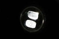pro 5 3/4 Zoll LED-Scheinwerfer PECOS TYPE 7, mattschwarz, mit Standlichtring, Befestigung seitlich