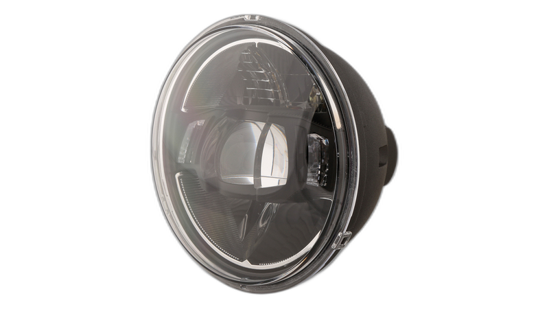 for 5 3/4 inch LED headlight insert TYPE 10, smoke gray reflector, with parking light