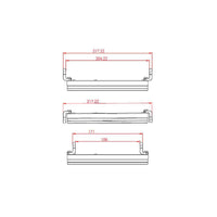 pro 7 Zoll CNC Lampenhaltering FRAME-R1, schwarz, Befestigung seitlich