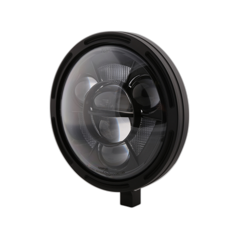 per 7 inch LED headlight FRAME-R1 TYPE 11, black, bottom mount