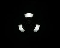 per 7 inch LED headlight FRAME-R1 TYPE 11, black, bottom mount
