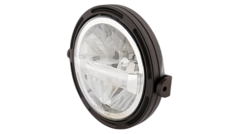 pro 7 Zoll LED-Scheinwerfer FRAME-R1 TYPE 4, schwarz, Befestigung seitlich