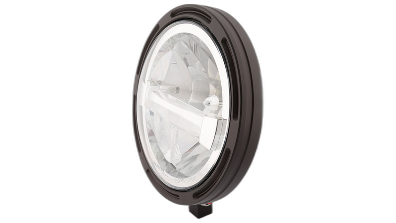 pro 7 Zoll LED-Scheinwerfer FRAME-R1 TYPE 4, schwarz, Befestigung unten