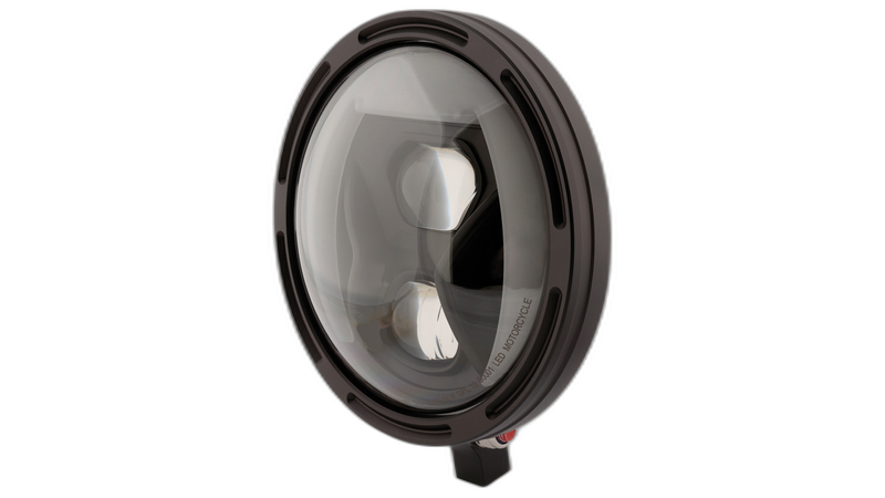 pro 7 Zoll LED-Scheinwerfer FRAME-R1 TYPE 8, schwarz, Befestigung unten