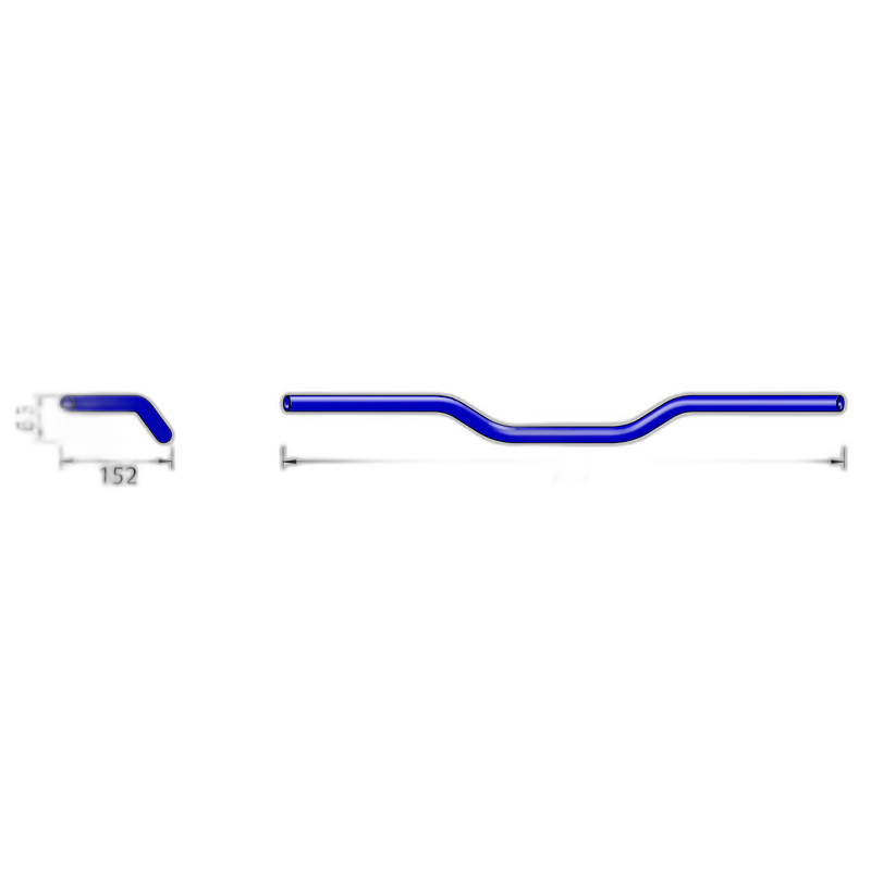 per aluminum handlebar Superbike A01, 7/8 inch, silver