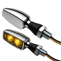 pro Blaze LED Turn Signal Housing Chrome / Lens Clear, Front & Rear