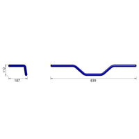 pro Flat Track Bar L14, 1 Zoll, 90 mm, verchromt