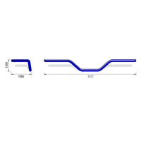 pro Flat Track Bar L14,22mm,verchromt