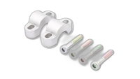 per 15mm handlebar riser, silver for Ø28.6mm handlebars