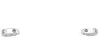 pro Lenkerstrebe Cross-Bar silber glänzend zweiteilige Schellen