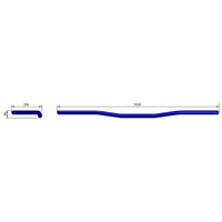 pro Wide Bar L11, 1 Zoll, 95 -D, schwarz