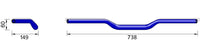 pro X-Bar Aluminum Handlebar Superbike Flat XN1, 1 1/8 inch, black