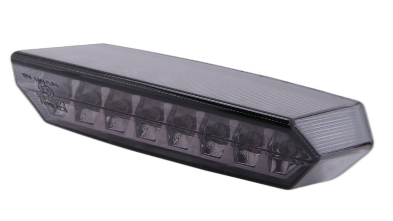 smart BOSTON LED Rücklicht, schwarze Basisplatte, getöntes Glas