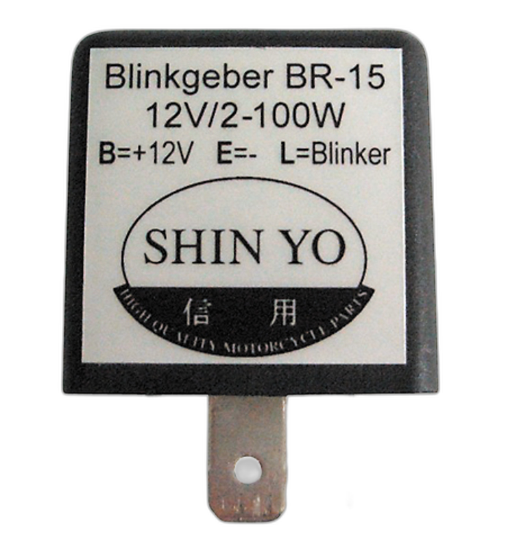 smart Flasher Relay SY-02, 3-pin, 12 VDC, 1-100 Watt