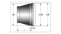 Smart H4 headlight insert, embossed glass, 7 inch (176 mm) with parking light