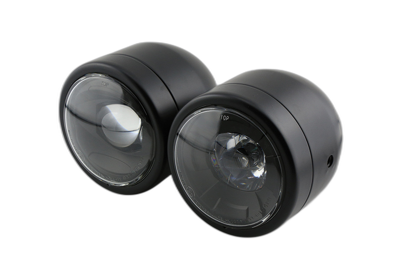 smart LED Hauptscheinwerfer TWIN, schwarz, seitliche Befestigung