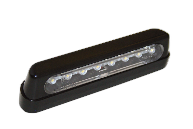 smart LED Kennzeichenbeleuchtung, ABS schwarz, lang