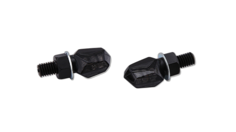 smart LED turn signal TINY, black, tinted glass