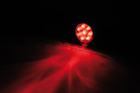 smart LED-Rücklicht BATES STYLE, schwarzes Gehäuse m. Chromrahmen, rotes Glas