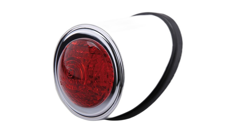 smart LED tail light OLD SCHOOL TYPE 1, chrome, red lens, E-marked