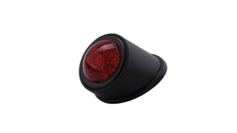 smart LED-Rücklicht OLD SCHOOL TYP1, schwarz, rotes Glas, E-gepr.