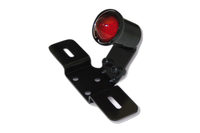 smart LED-Rücklicht OLD SCHOOL TYP3, schwarz, rotes Glas, mit Nr.-Schildhalter