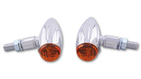 smart Micro-Bullet Glühlampen Blinker Gehäuse Chrom / Linse Orange, Vorn & Hinten