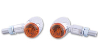 smart Micro-Bullet Glühlampen Blinker Gehäuse Chrom / Linse Orange, Vorn & Hinten