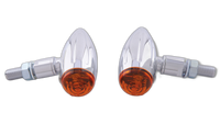 smart Micro-Bullet Glühlampen Blinker Gehäuse Chrom / Linse Orange, Vorn & Hinten