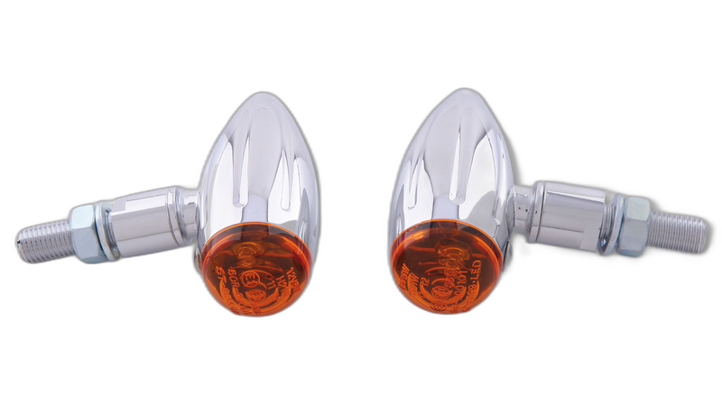 smart Micro-Bullet Glühlampen Blinker Gehäuse Chrom / Linse Orange, Vorn & Hinten