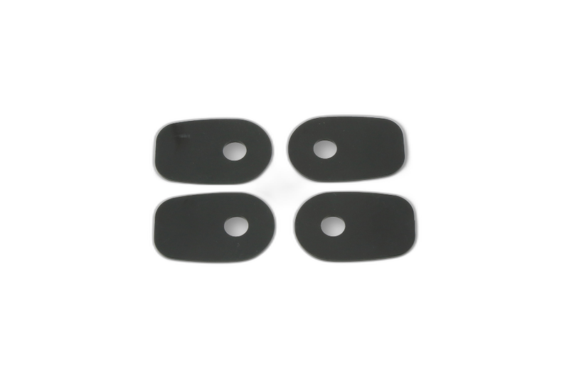 smart mounting plates INDY SPACER for various KAWASAKI Z750/,ZX10R,ER6 F/N, black, set