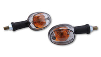 smart Oval Glühlampen Blinker Gehäuse Schwarz / Linse Klar, Vorn & Hinten