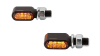 CNC LED Blinker Little Bronx, Rot, getöntes Glas, E-geprüft, Paar