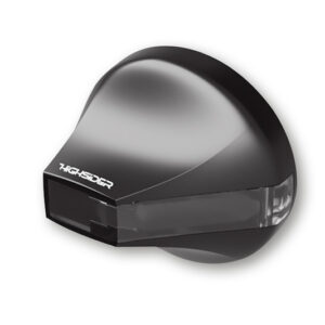 HIGHSIDER Pro Flight LED Lenkerendenblinker Gehäuse Schwarz / Linse Rauchgrau (Paar), Vorn