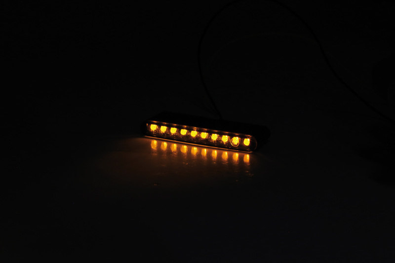 HIGHSIDER Pro Stripe-Run LED Sequenz-Blinker Modul Gehäuse Schwarz / Linse Rauchgrau (Paar), Vorn & Hinten – Bild 4